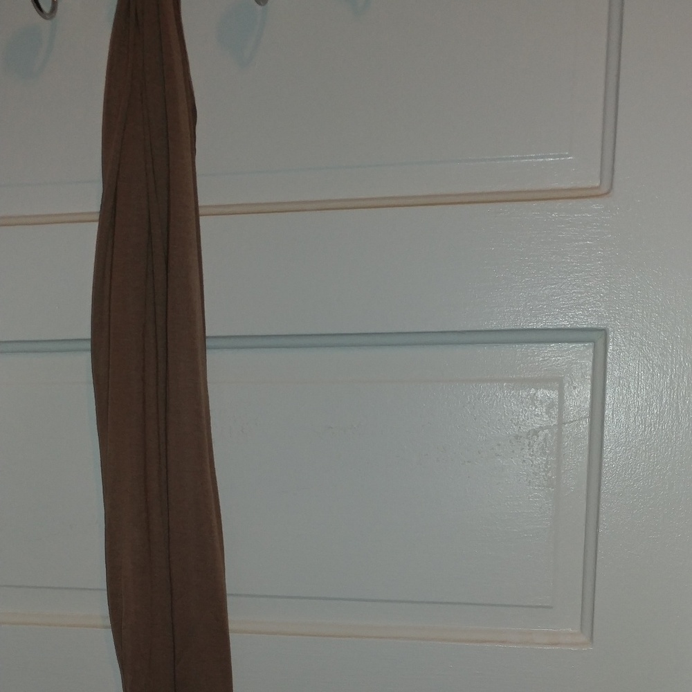 Brown polyester jeweled scarf